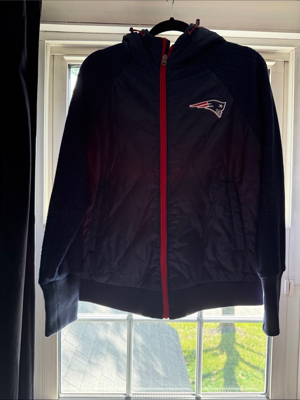 New England Patriots Women's Navy Full-Zip Hooded Jacket